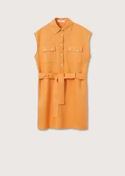 پیراهن کوتاه زنانه نارنجی منگو