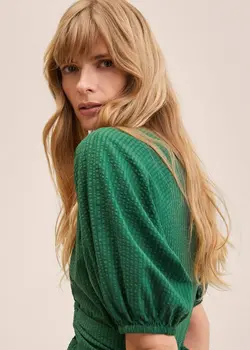 پیراهن بلند زنانه سبز تیره منگو