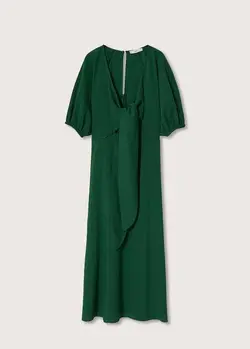 پیراهن بلند زنانه سبز تیره منگو