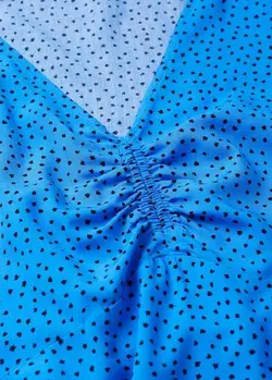 پیراهن بلند زنانه آبی منگو