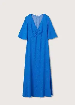 پیراهن بلند زنانه آبی منگو