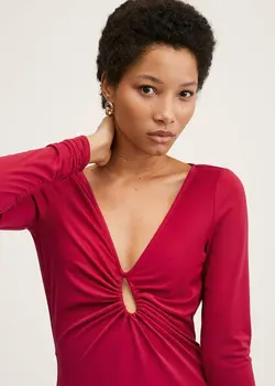 پیراهن بلند زنانه قرمز منگو