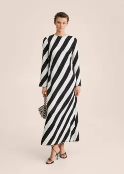 پیراهن بلند زنانه مشکی منگو