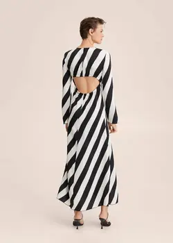 پیراهن بلند زنانه مشکی منگو