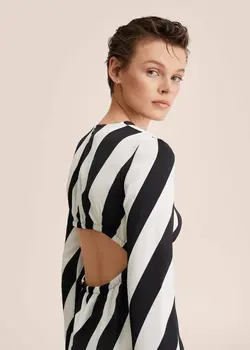 پیراهن بلند زنانه مشکی منگو