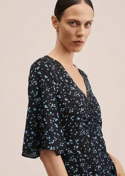 پیراهن بلند زنانه مشکی منگو