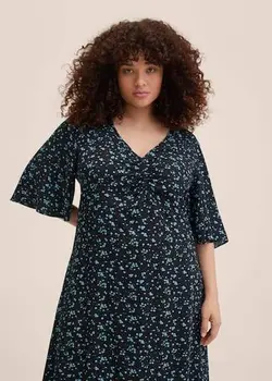 پیراهن بلند زنانه مشکی منگو