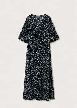 پیراهن بلند زنانه مشکی منگو