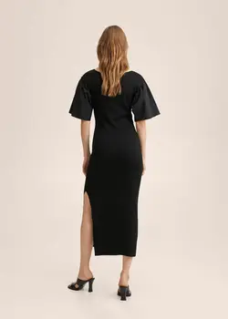 پیراهن بلند زنانه مشکی منگو