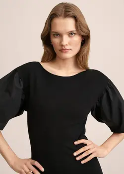 پیراهن بلند زنانه مشکی منگو