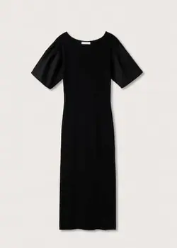 پیراهن بلند زنانه مشکی منگو