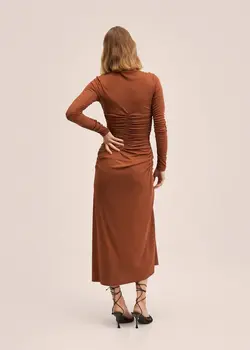 پیراهن بلند زنانه آجری منگو