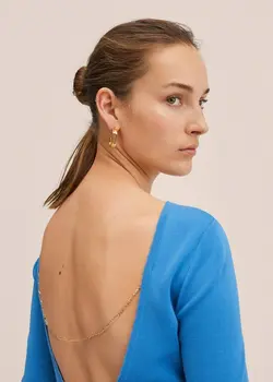 پیراهن بلند زنانه آبی منگو