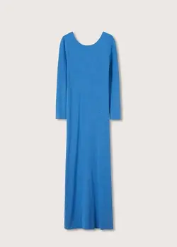 پیراهن بلند زنانه آبی منگو