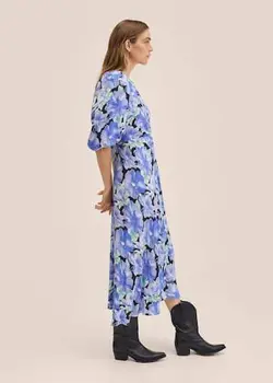 پیراهن بلند زنانه آبی منگو