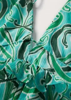 پیراهن بلند زنانه آبی منگو