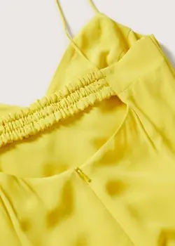 پیراهن بلند زنانه زرد منگو