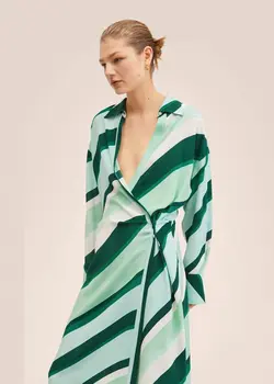 پیراهن بلند زنانه سبز منگو