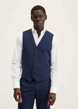 جلیقه مردانه سرمه ای منگو