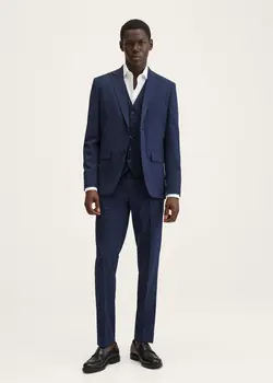 جلیقه مردانه سرمه ای منگو