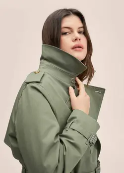 بارانی زنانه خاکی منگو