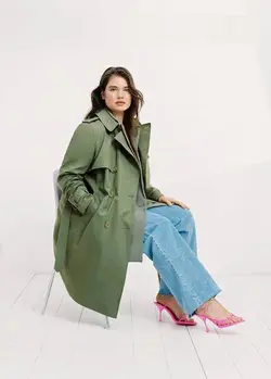 بارانی زنانه خاکی منگو