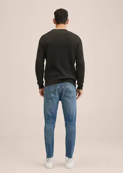 شلوار جین مردانه آبی تیره منگو