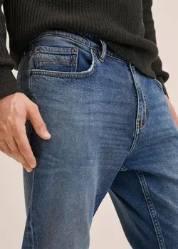 شلوار جین مردانه آبی تیره منگو