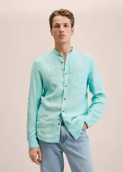 پیراهن مردانه سبز منگو