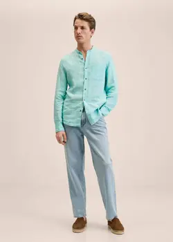 پیراهن مردانه سبز منگو