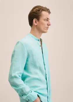 پیراهن مردانه سبز منگو