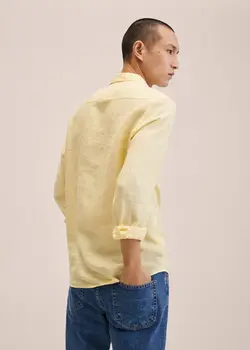 پیراهن مردانه زرد منگو