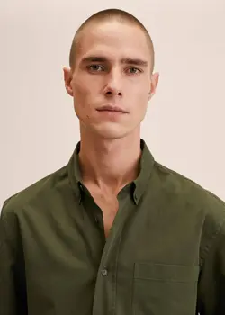 پیراهن مردانه خاکی منگو