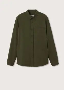 پیراهن مردانه خاکی منگو