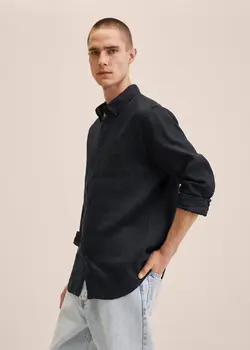 پیراهن مردانه مشکی منگو