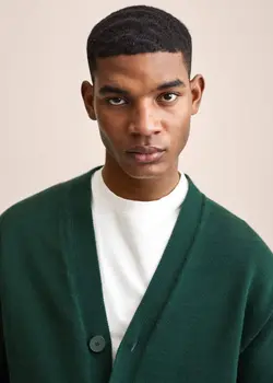 پلیور مردانه سبز تیره منگو