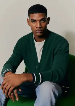 پلیور مردانه سبز تیره منگو