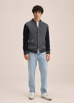 ٰژاکت مردانه خاکستری منگو