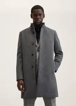 پالتو مردانه خاکستری منگو