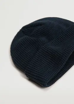 کلاه بافت مردانه سرمه ای منگو