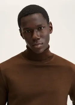 پلیور مردانه قهوه ای منگو