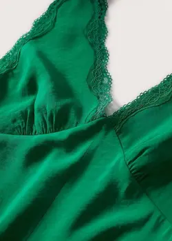 پیراهن بلند زنانه سبز منگو