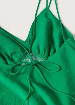 پیراهن بلند زنانه سبز منگو