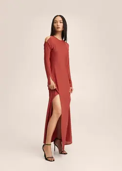 پیراهن بلند زنانه قرمز منگو