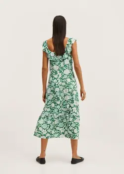 پیراهن میدی زنانه سبز منگو