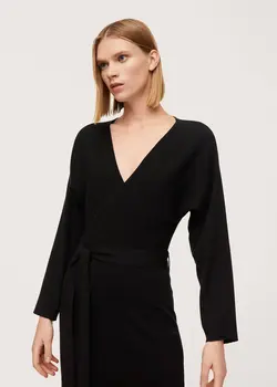 پیراهن بلند زنانه مشکی منگو