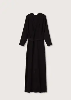 پیراهن بلند زنانه مشکی منگو