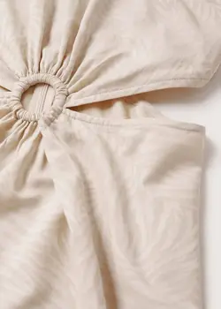 پیراهن میدی زنانه بژ منگو