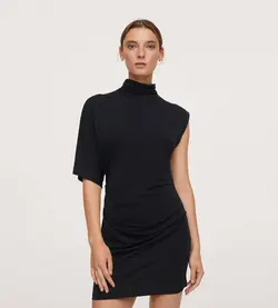 پیراهن کوتاه زنانه مشکی منگو