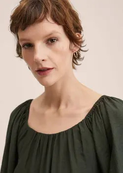 پیراهن بلند زنانه خاکی منگو